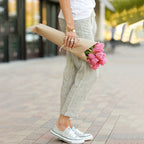 Avery Linen-Blend Drawstring Pants