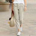 Avery Linen-Blend Drawstring Pants