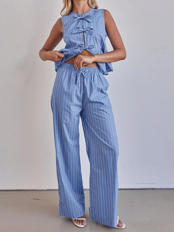 Nadine Striped Sleeveless Top