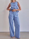 Nadine Striped Sleeveless Top