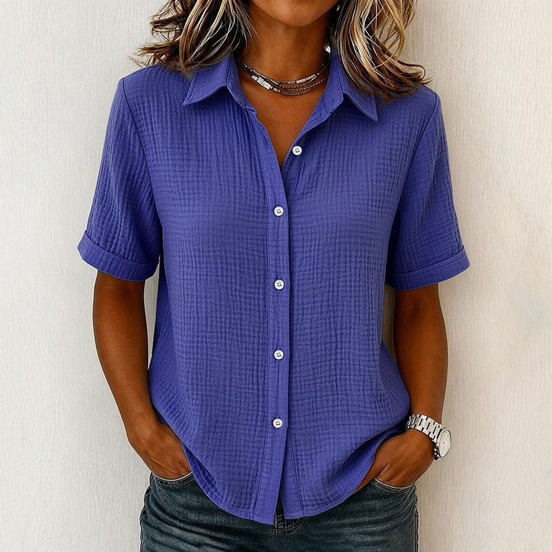 Audrey Collared Button Blouse