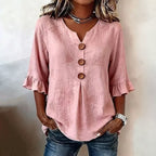 Margot Printed V-Neck Blouse