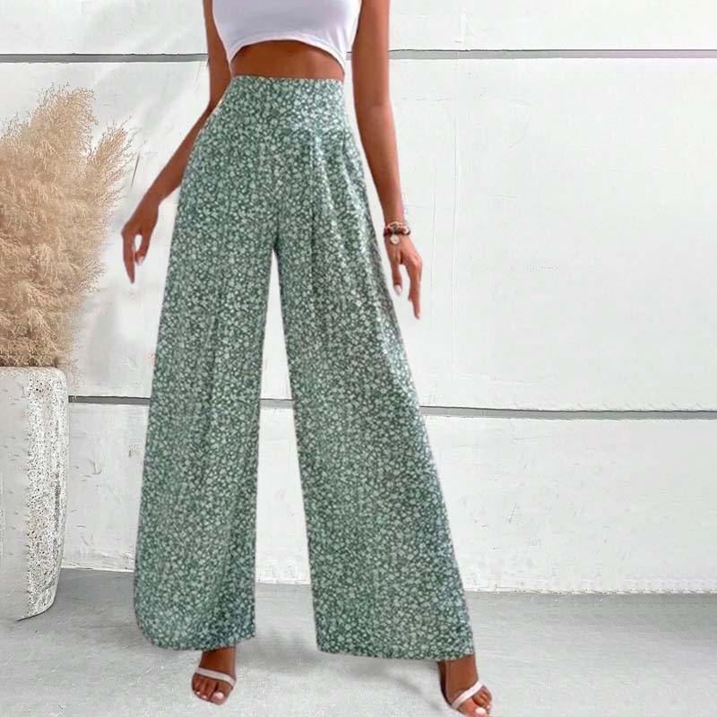 Meadow Floral Wide-Leg Pants