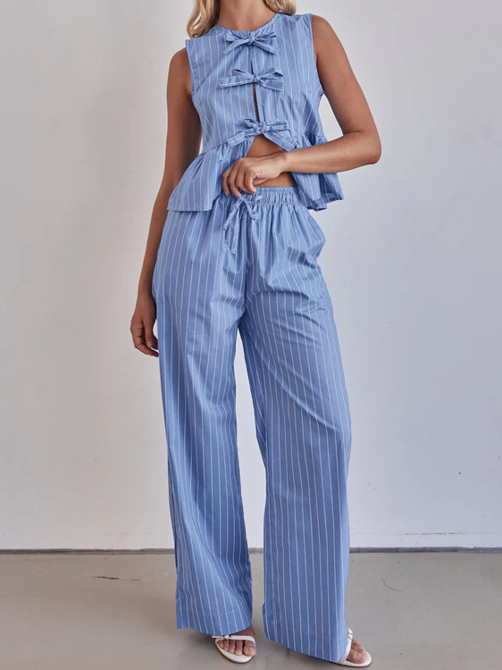 Nadine Striped Sleeveless Top
