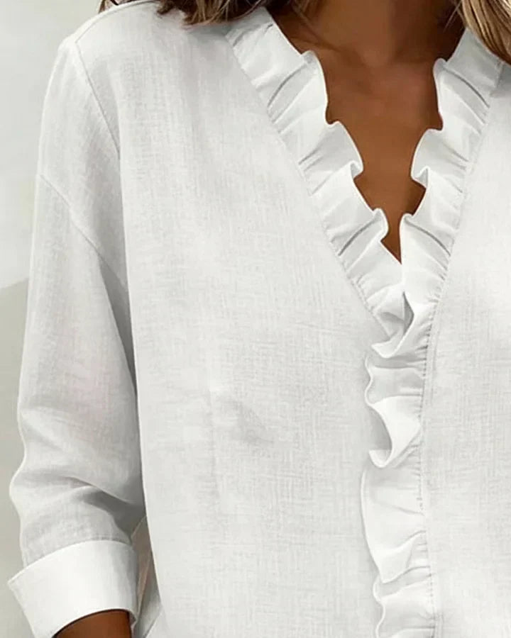 Indie Ruffle-Neck Blouse