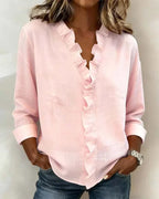 Indie Ruffle-Neck Blouse