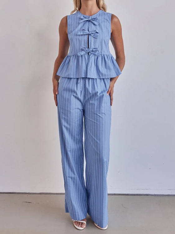 Nadine Striped Sleeveless Top