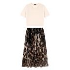 Leonie Knit Top & Leopard Skirt Set