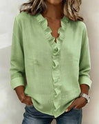 Indie Ruffle-Neck Blouse