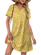 Malia Printed Midi Dress with Pockets