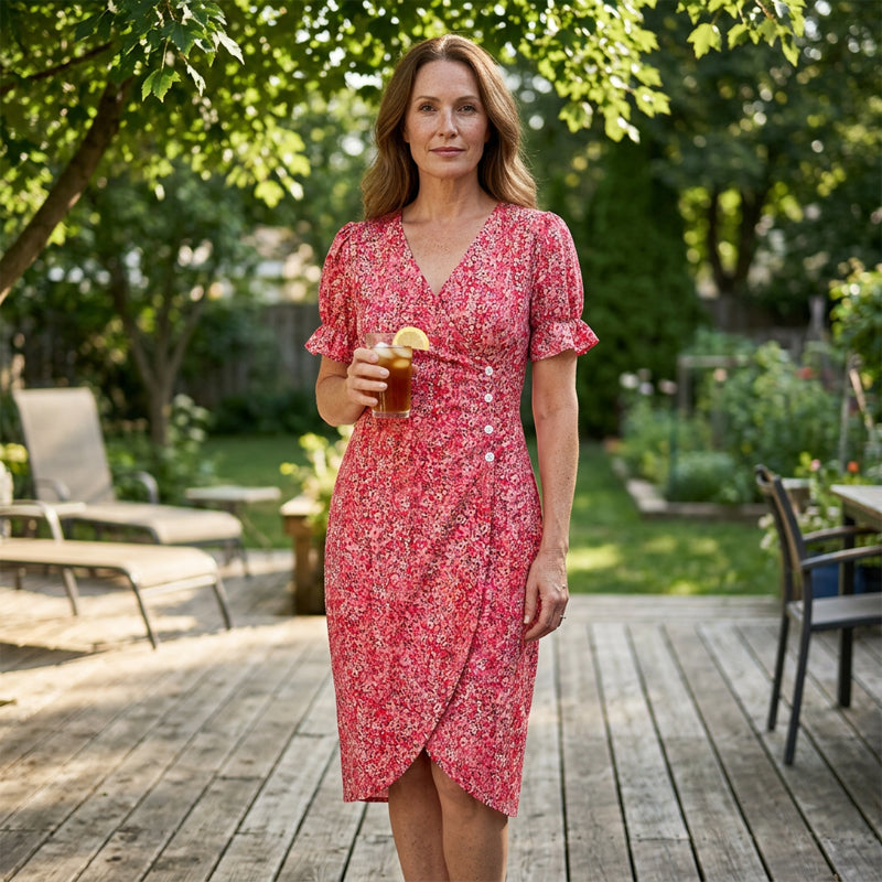 Maribel Floral V-Neck Dress