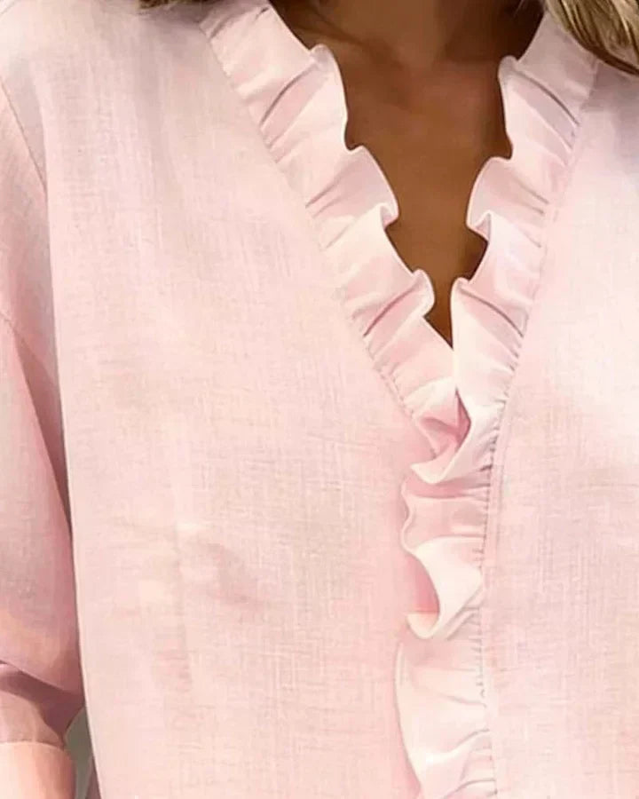 Indie Ruffle-Neck Blouse