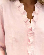 Indie Ruffle-Neck Blouse