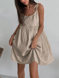 Levanzo Tie-Shoulder Mini Dress