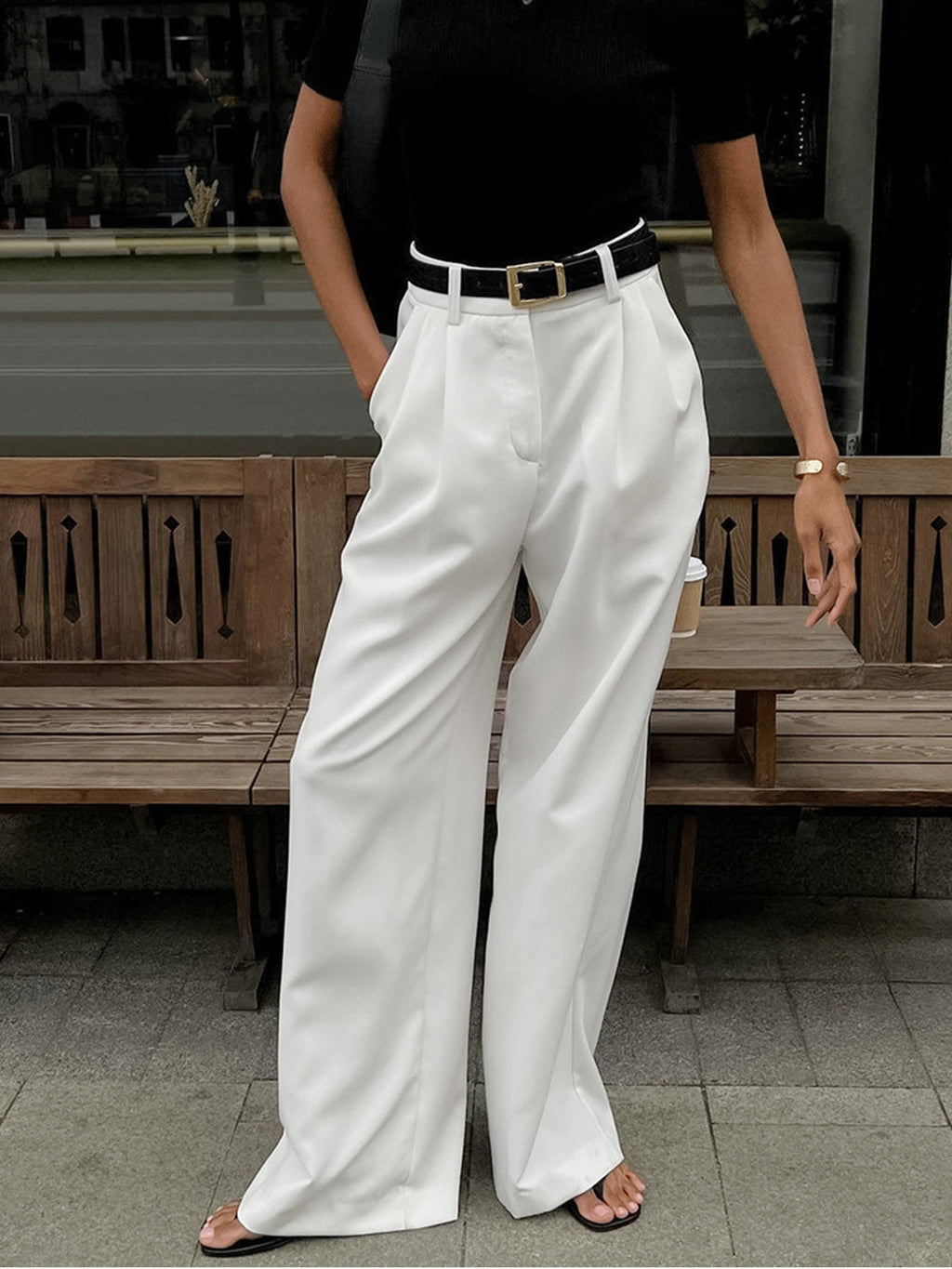 Celine Tailored Wide-Leg Pants