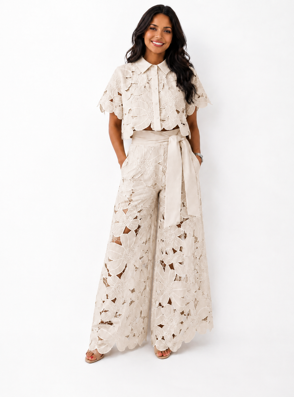 Isabela Embroidered Eyelet Set