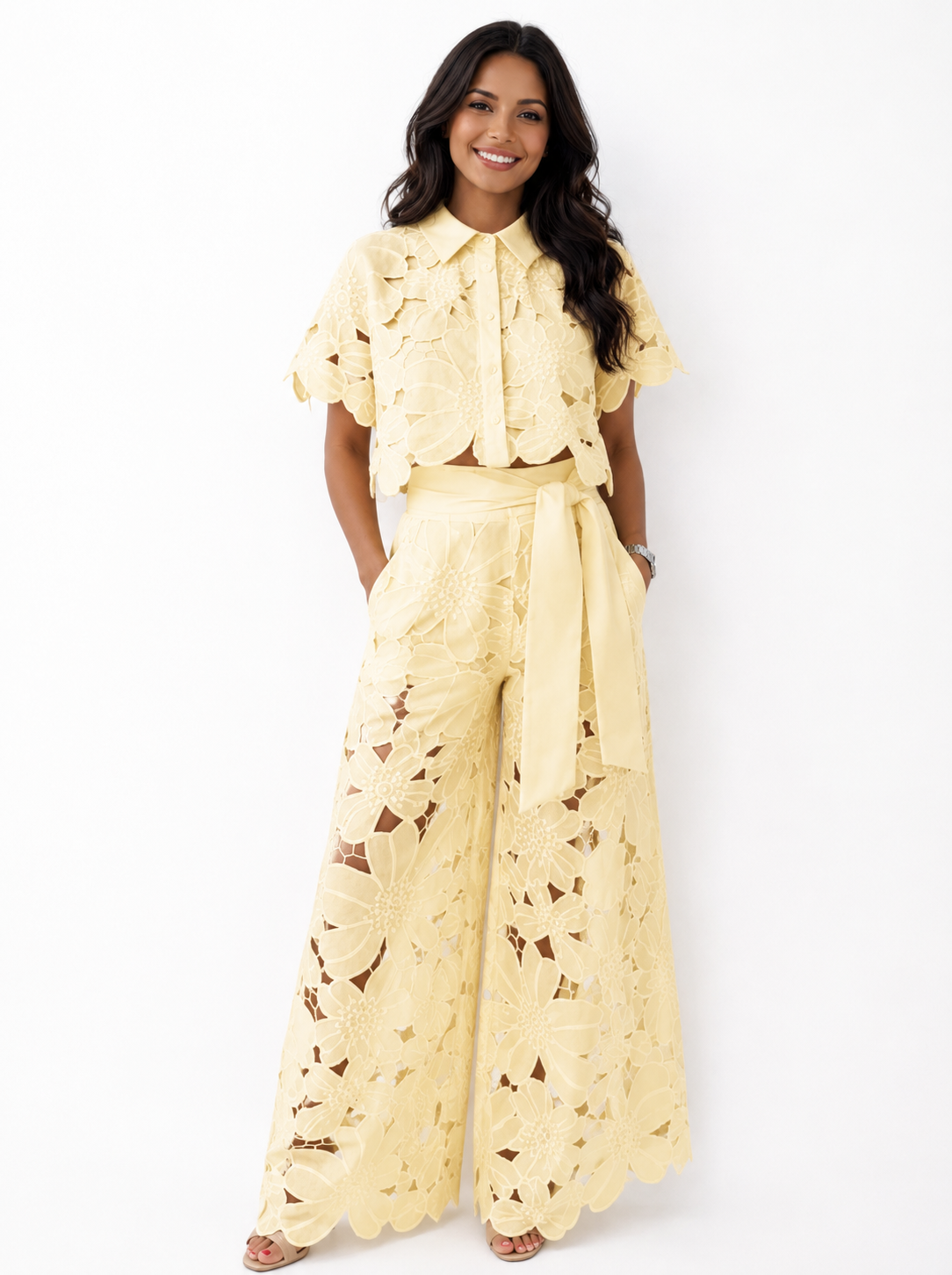 Isabela Embroidered Eyelet Set
