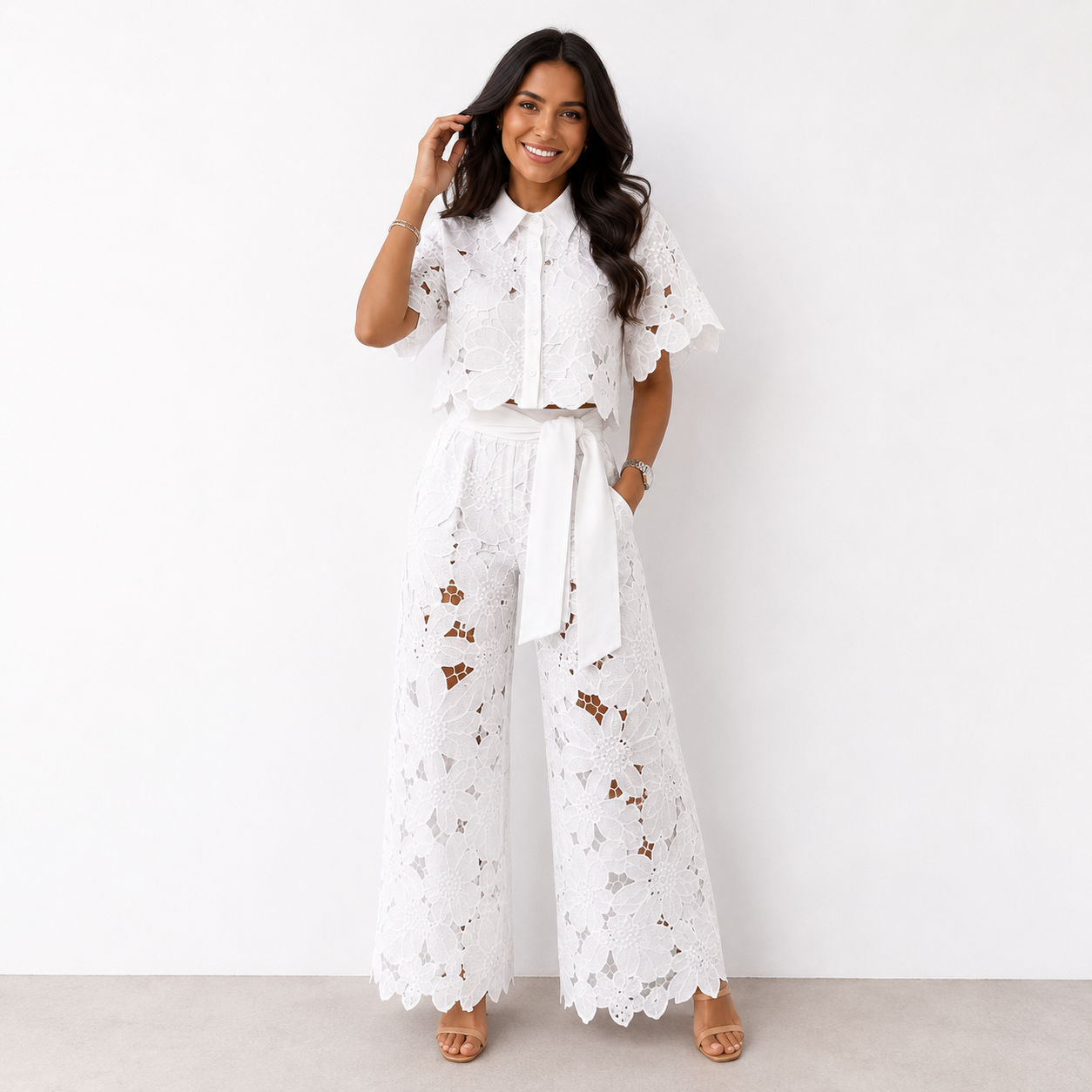 Isabela Embroidered Eyelet Set