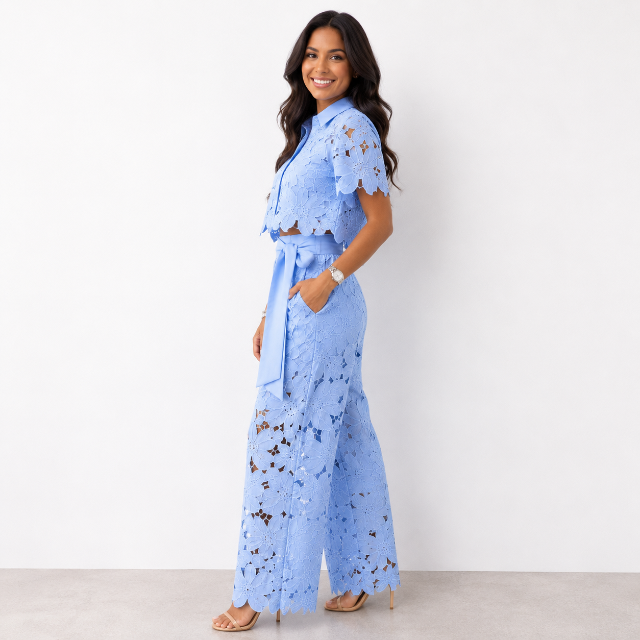 Isabela Embroidered Eyelet Set