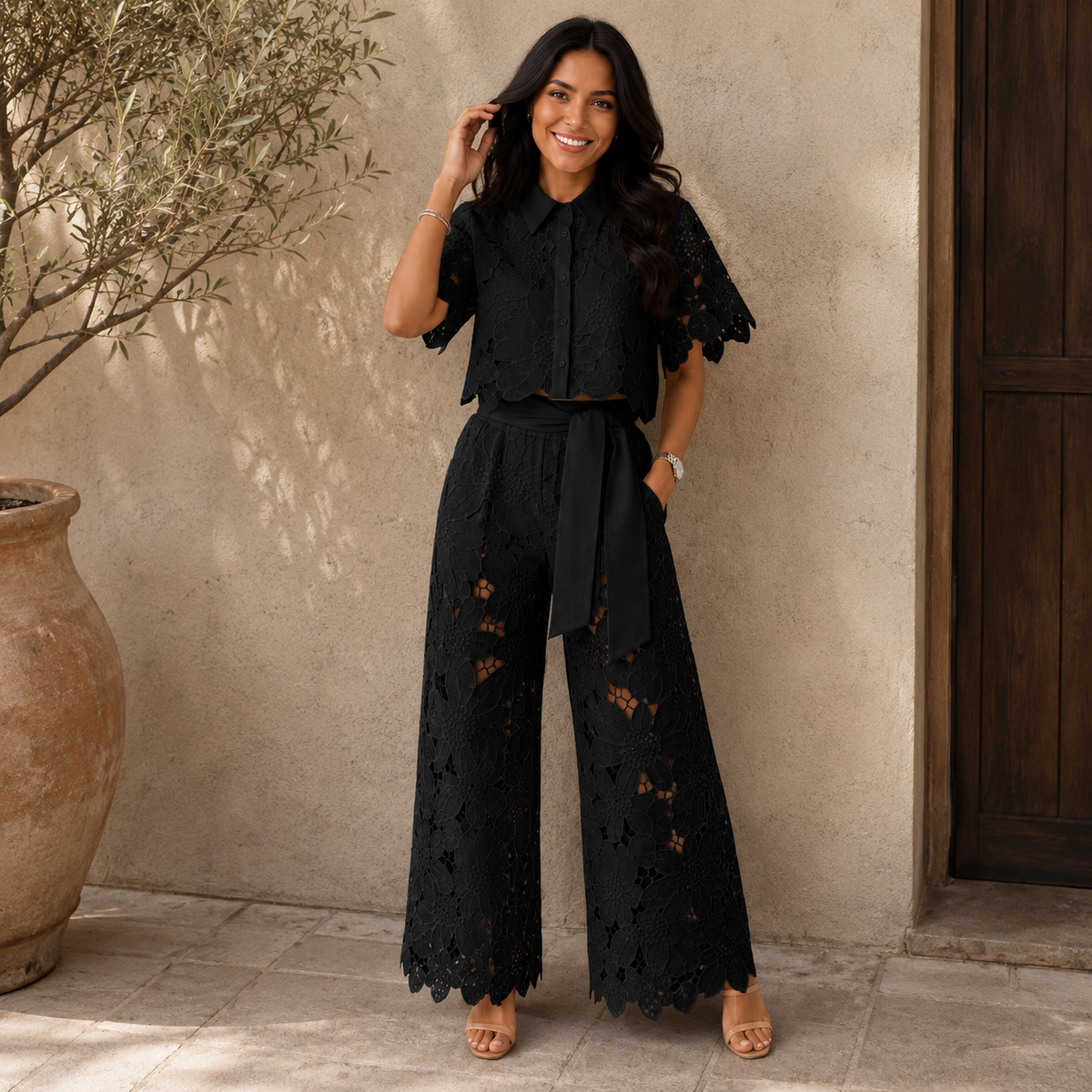 Isabela Embroidered Eyelet Set