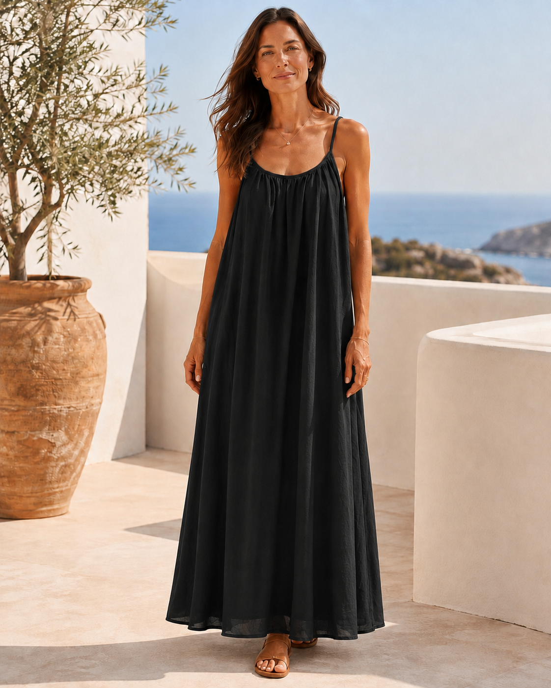 Lucia Open-Back Maxi Dress