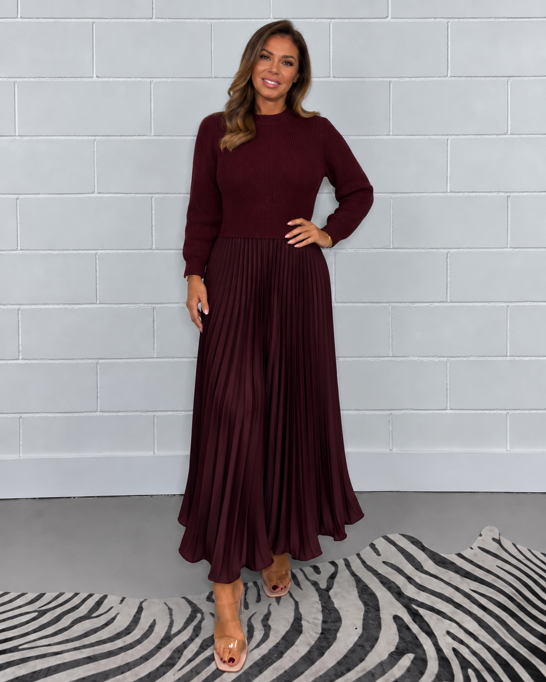 Claudia Pleated Maxi Dress