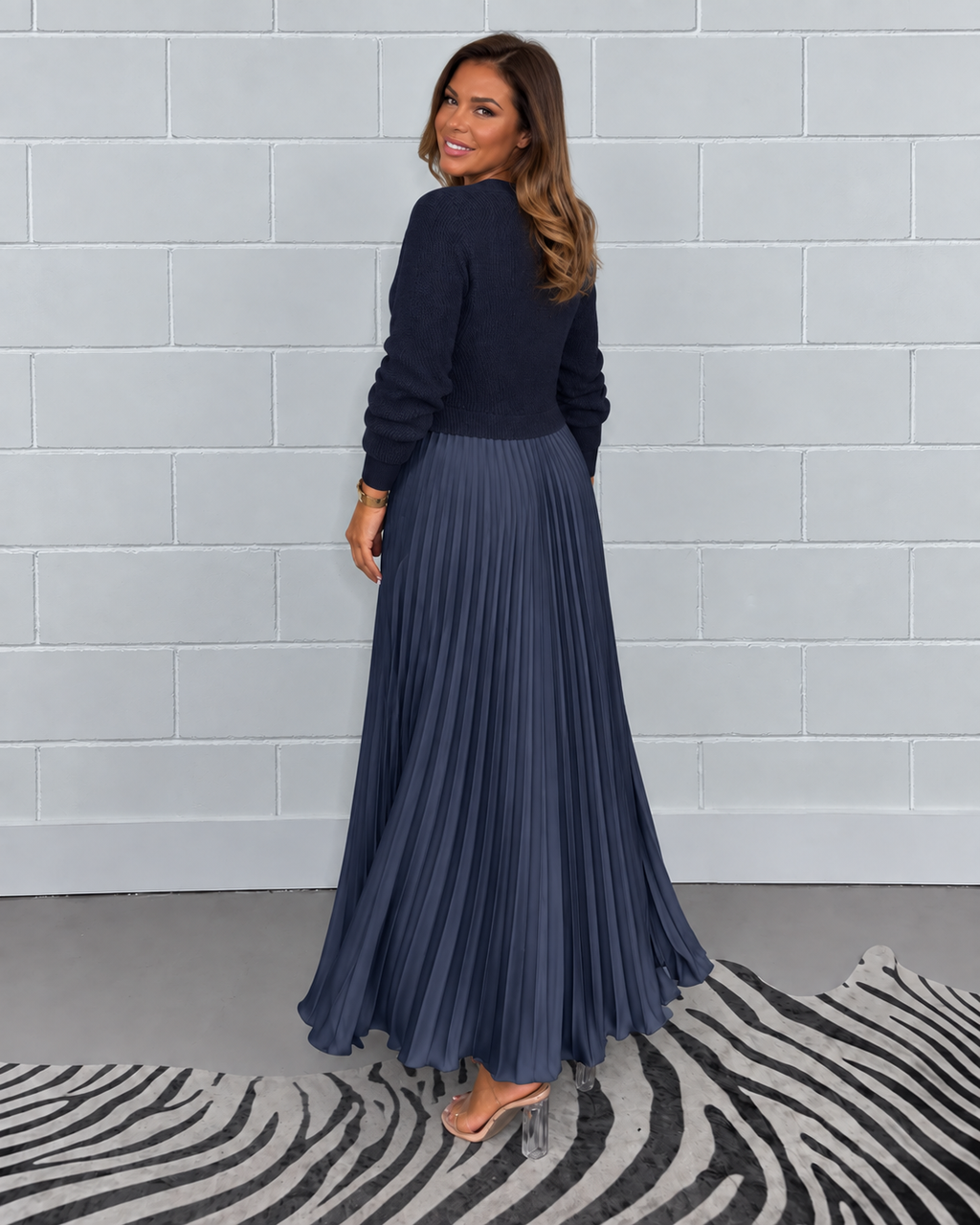 Claudia Pleated Maxi Dress