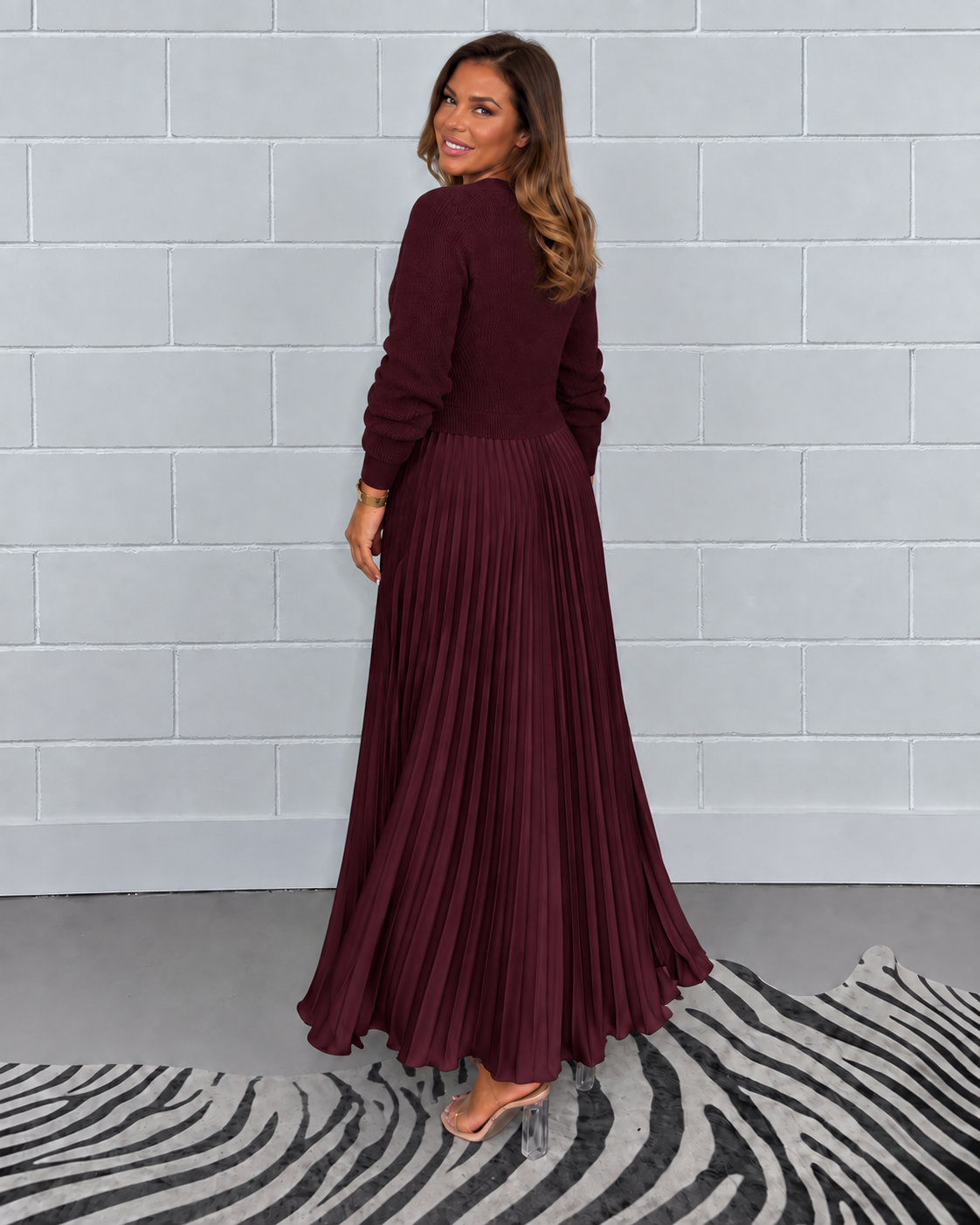 Claudia Pleated Maxi Dress