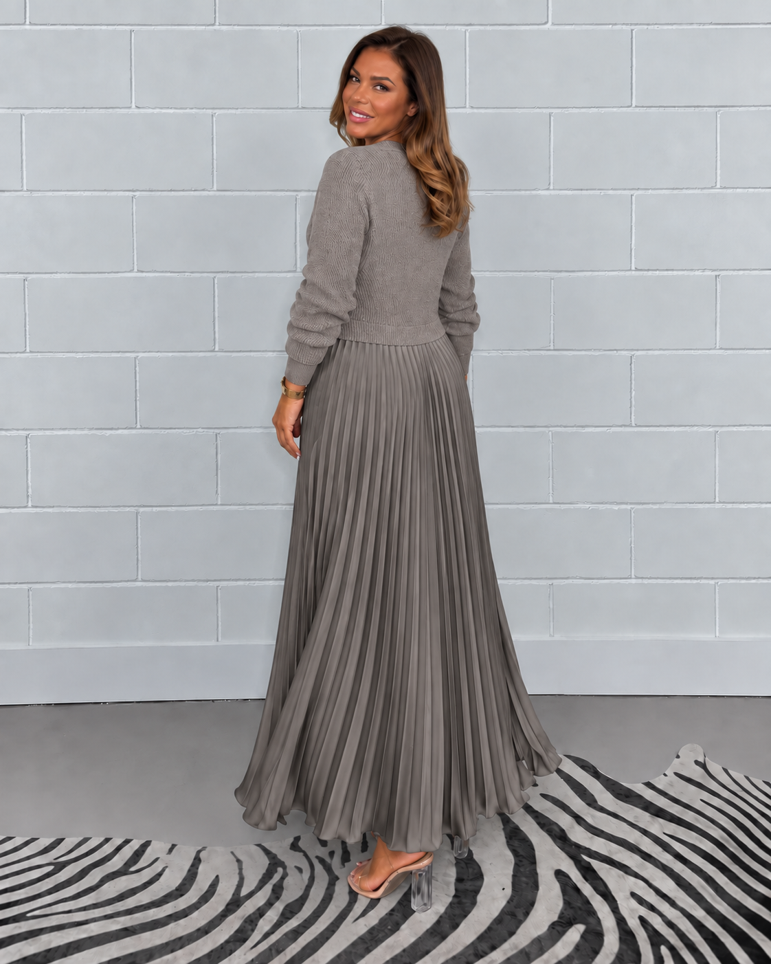 Claudia Pleated Maxi Dress