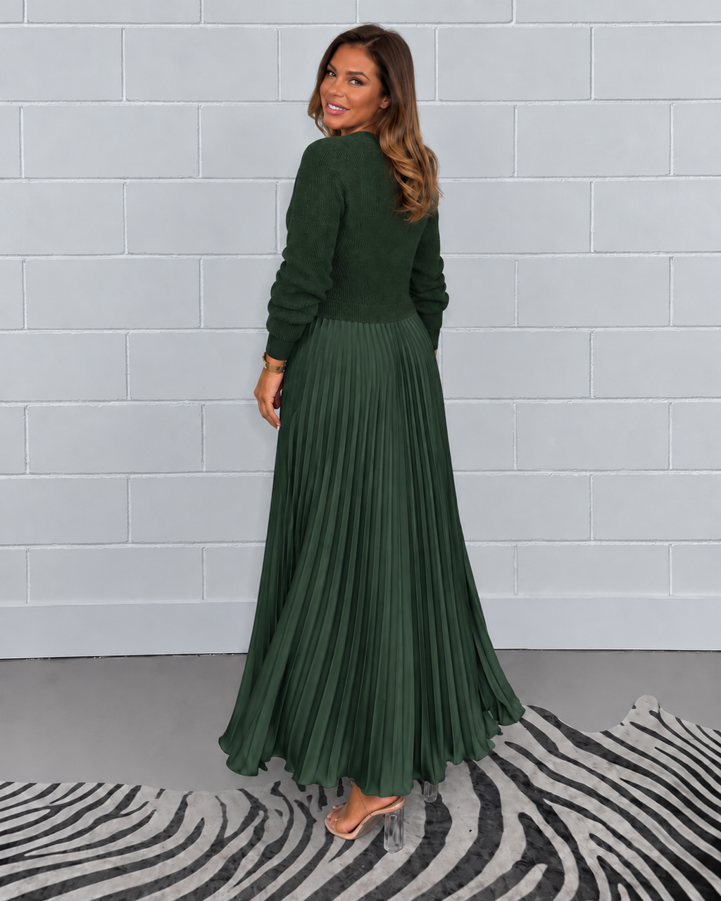 Claudia Pleated Maxi Dress
