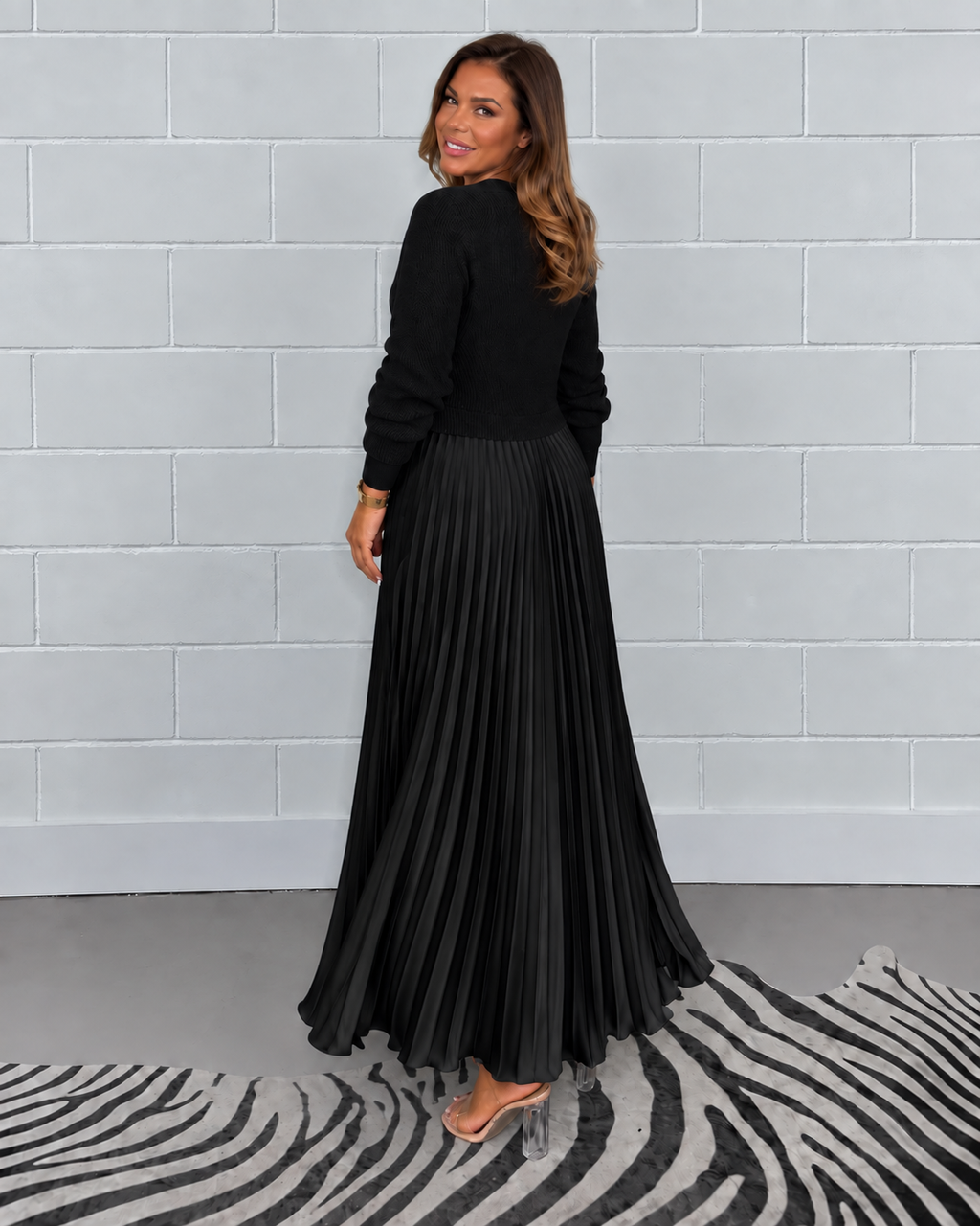 Claudia Pleated Maxi Dress