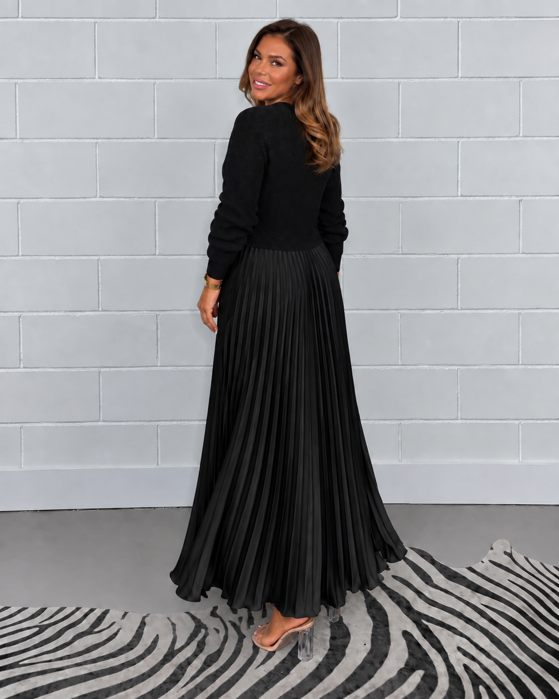 Claudia Pleated Maxi Dress