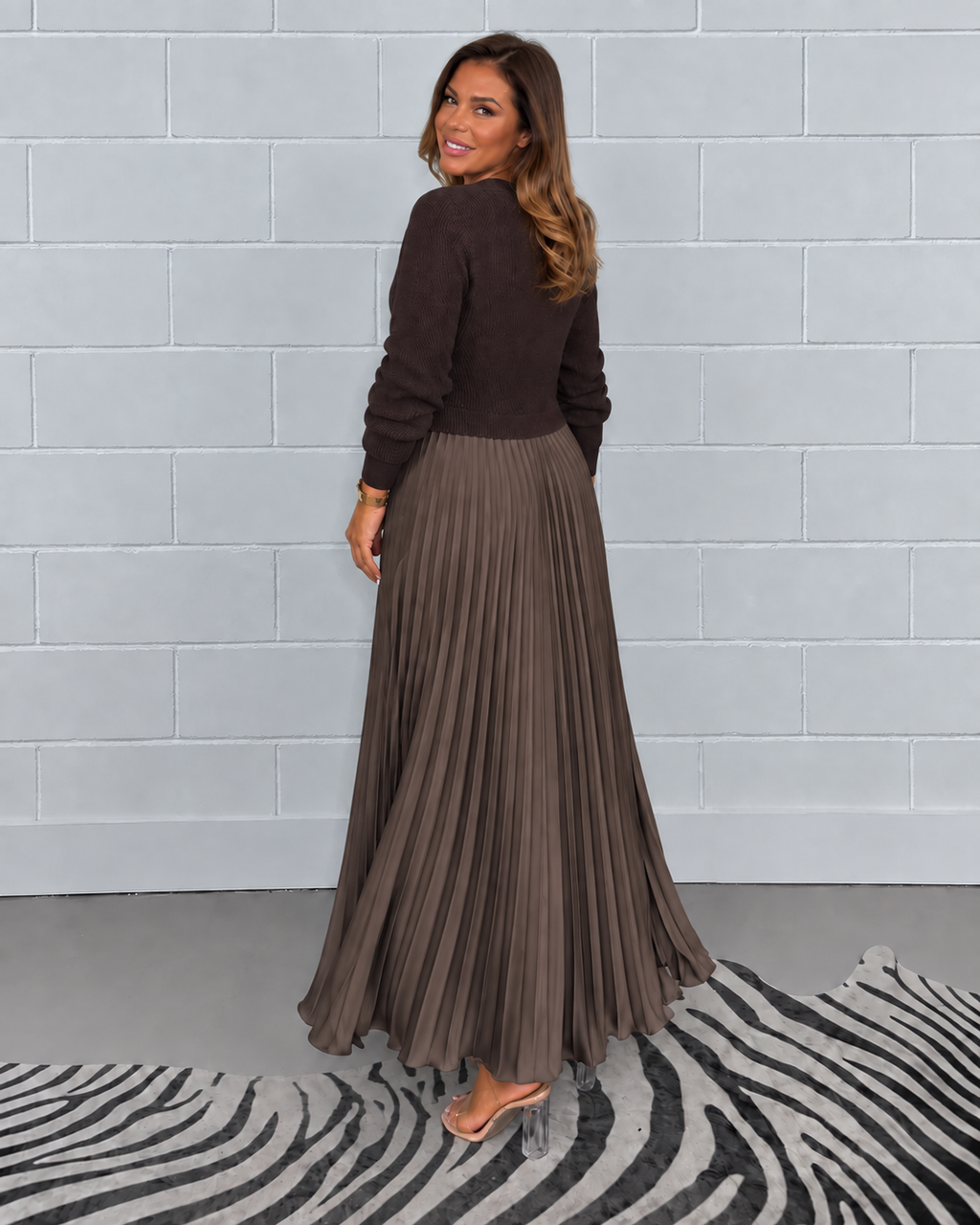 Claudia Pleated Maxi Dress