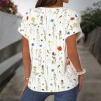 Emilia Floral Button Blouse