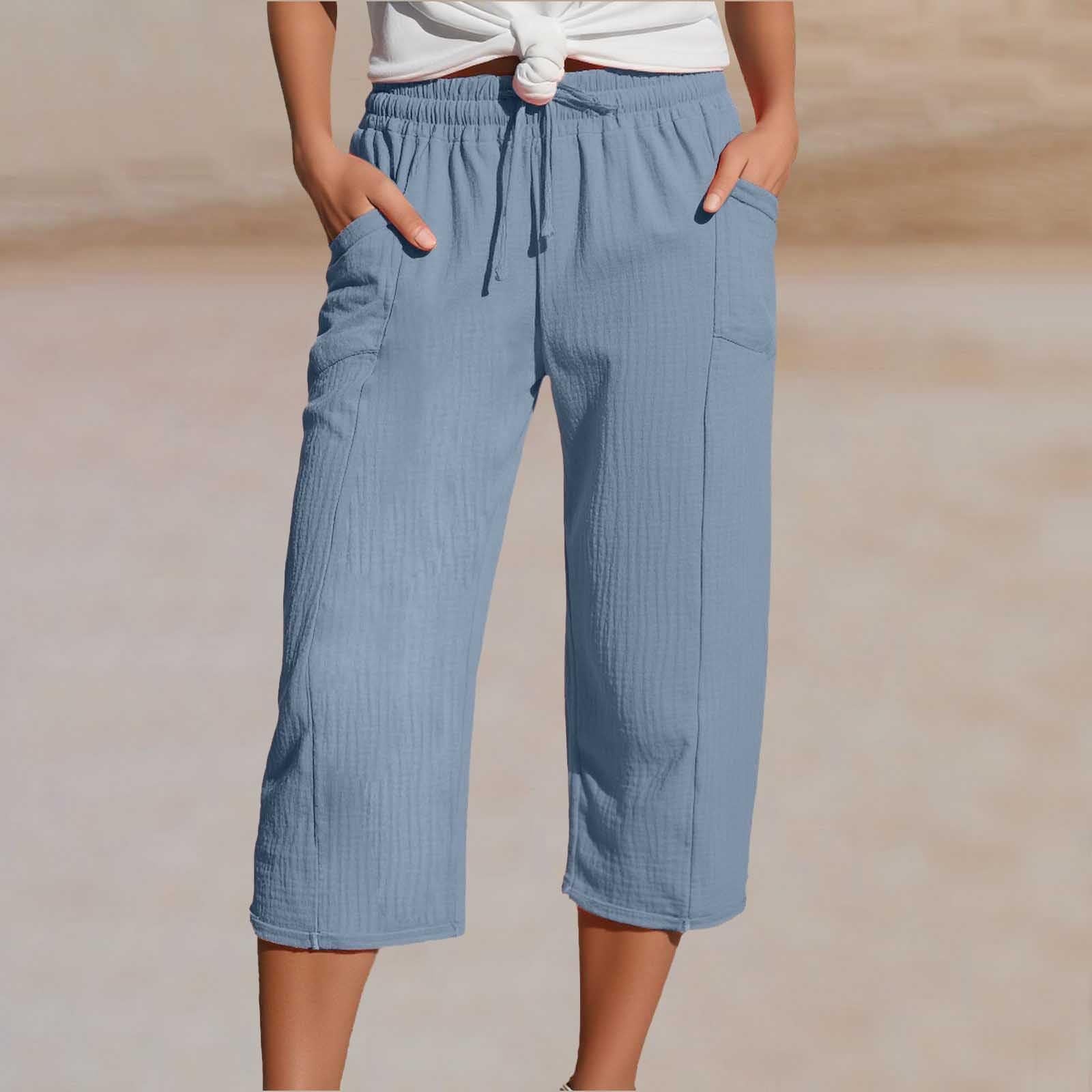 Ivy Pleated Linen-Blend Cropped Pants