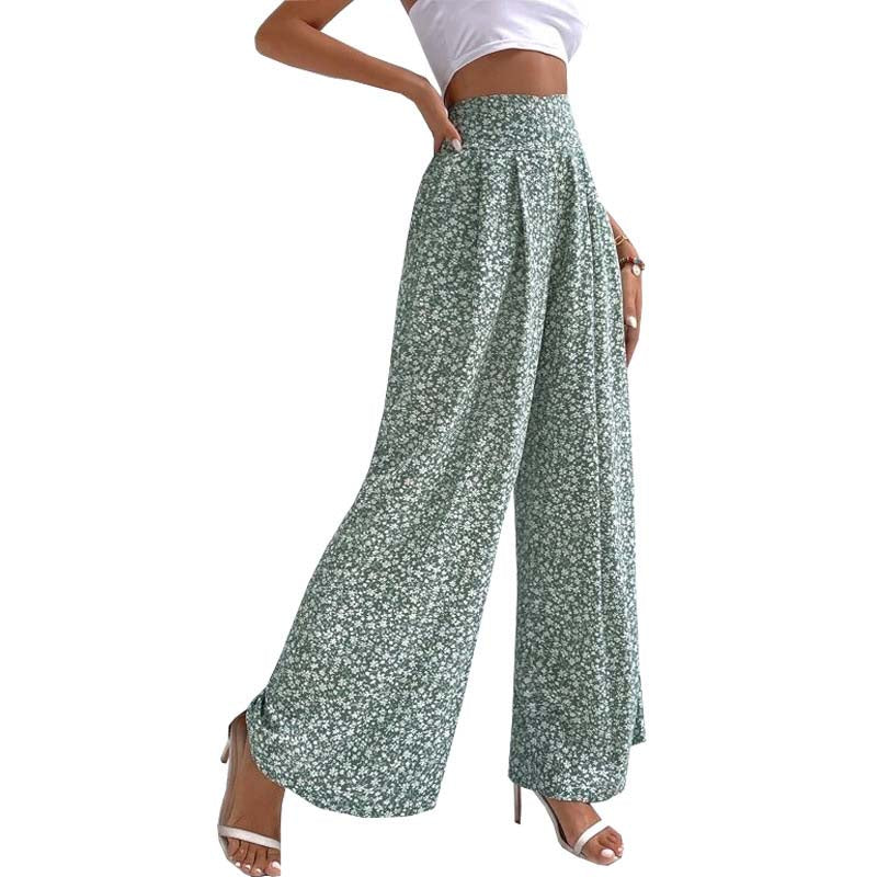 Meadow Floral Wide-Leg Pants