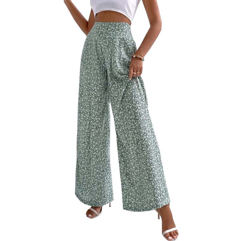 Meadow Floral Wide-Leg Pants