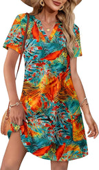 Malia Printed Midi Dress with Pockets