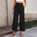 Sage Linen-Blend Wide-Leg Pants