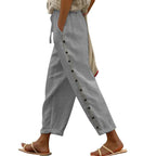 Clara Cropped Linen-Blend Pants