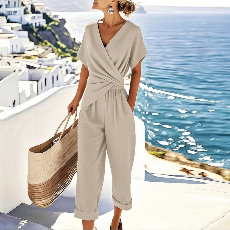 Colleen Wrap-Top Two-Piece Set