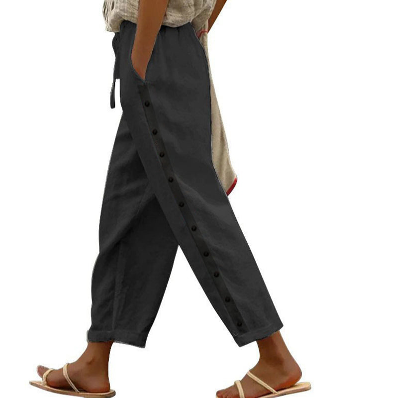 Clara Cropped Linen-Blend Pants