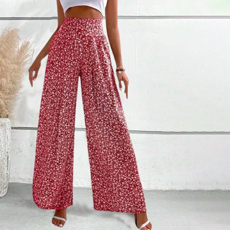 Meadow Floral Wide-Leg Pants