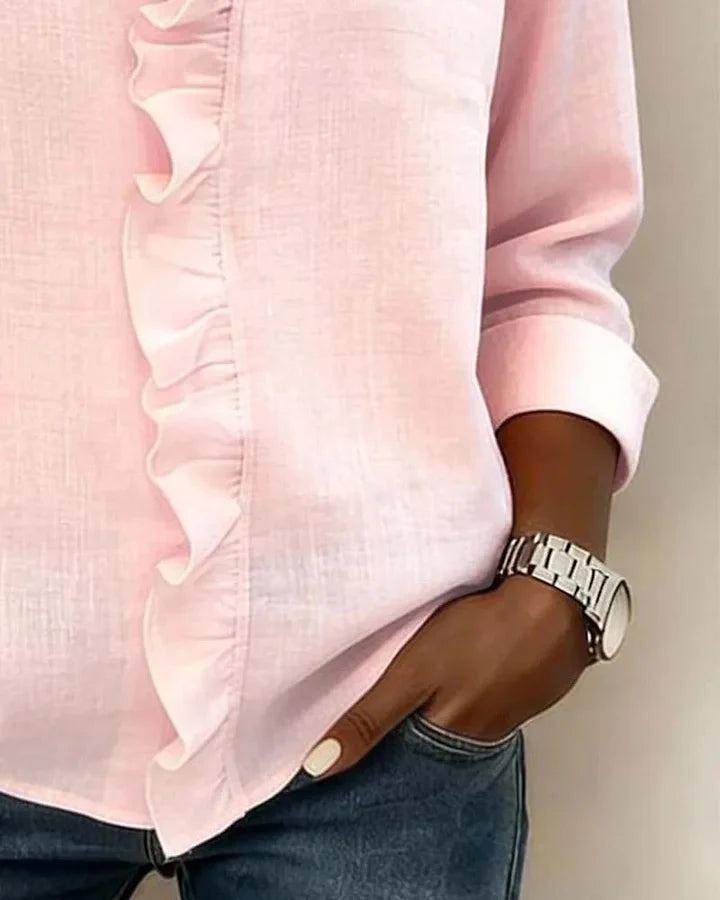 Indie Ruffle-Neck Blouse