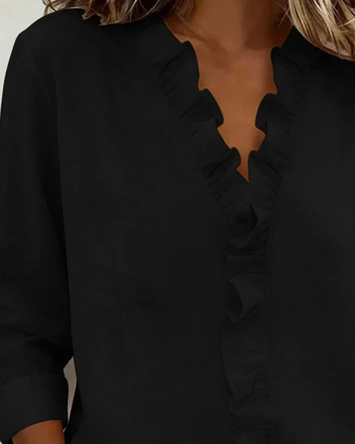Indie Ruffle-Neck Blouse