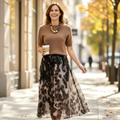 Leonie Knit Top & Leopard Skirt Set