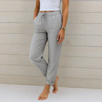 Ellaine Stretch Linen-Blend Pants