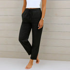 Ellaine Stretch Linen-Blend Pants