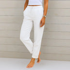 Ellaine Stretch Linen-Blend Pants