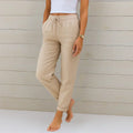 Ellaine Stretch Linen-Blend Pants